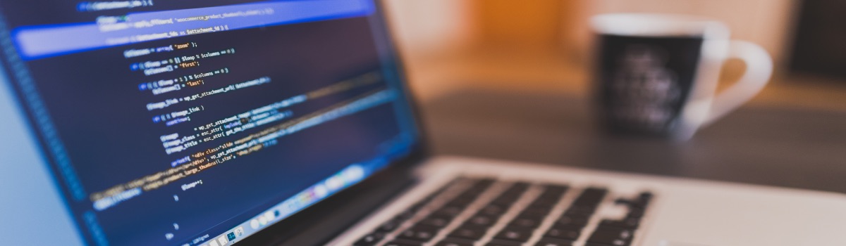 Code on a laptop screen